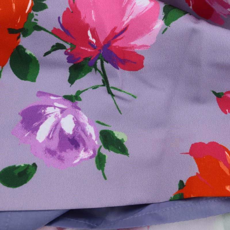 チェスティ Chesty 花柄 ノースリーブ ワンピース ミニ 0 紫 パープル マルチカラー /DF ■OS レディース_画像7