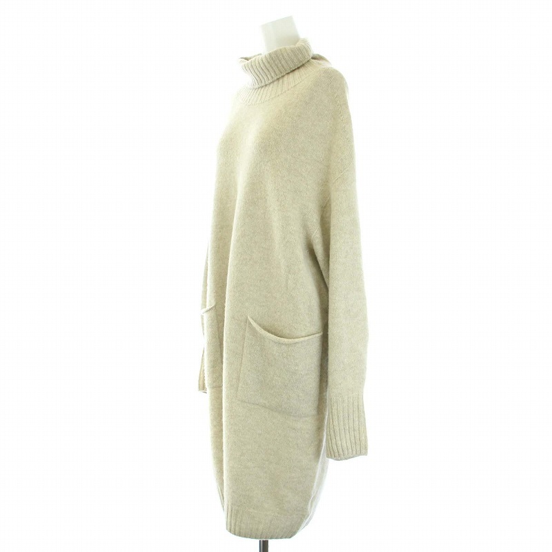  Iena IENA 21AW wool cashmere high‐necked tunic pull over One-piece knee height long sleeve beige 21080900724030 /TK lady's 