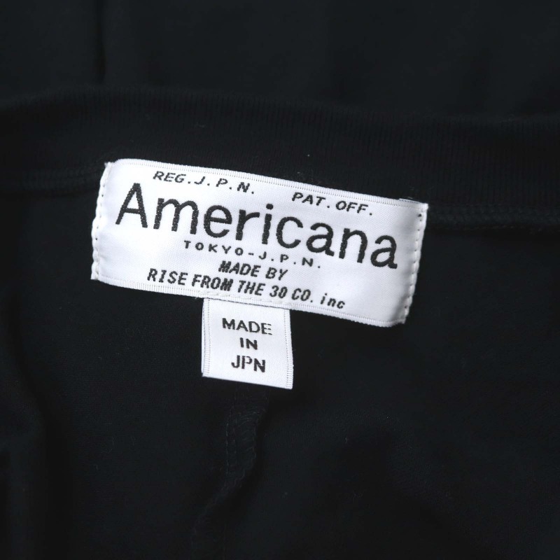 アメリカーナ AMERICANA AMEY コットン Tシャツ オーバーサイズ 半袖 黒 ブラック /HS ■OS レディース_画像3