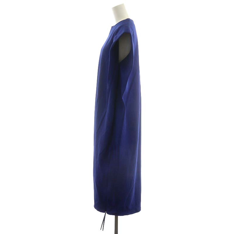 ハイク HYKE 21SS DOUBLE CLOTH SLEEVELESS DRESS ワンピース ミモレ ロング ノースリーブ 1 S 青 ブルー_画像2