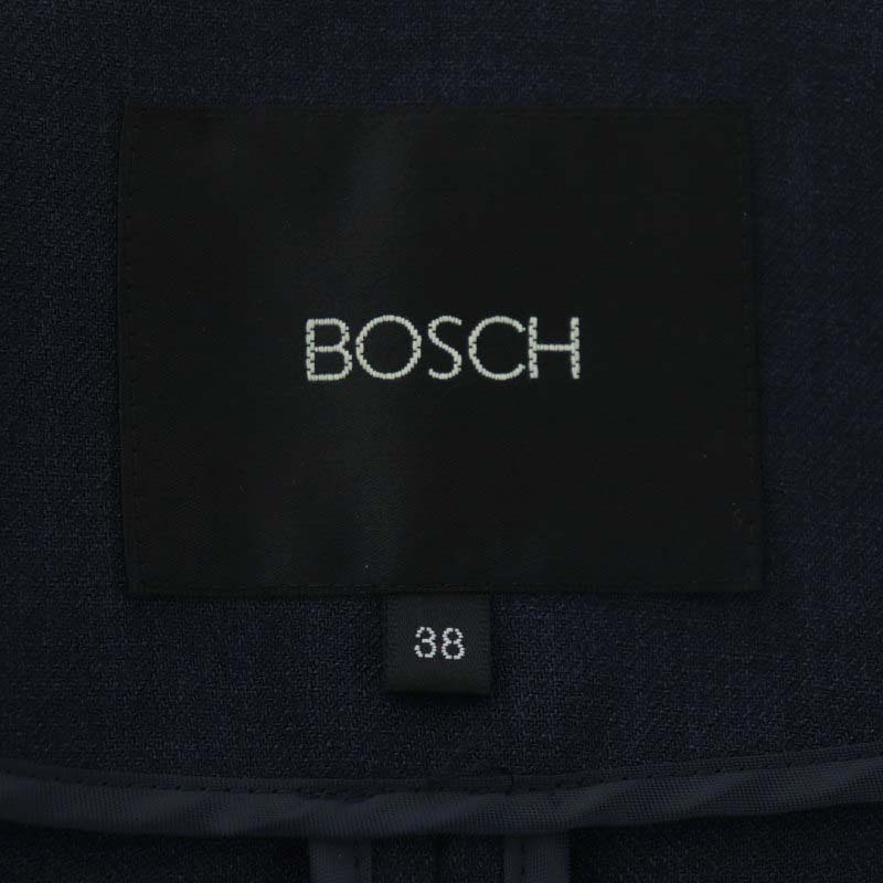 ボッシュ BOSCH ノーカラージャケット アウター 薄手 38 紺 ネイビー /NR ■OS レディース_画像3