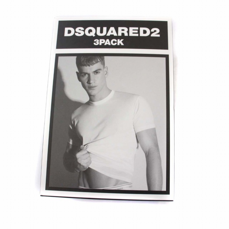 未使用品 ディースクエアード DSQUARED2 3PACK CREW NEC Tシャツ カットソー 半袖 3枚セット XL 白 ホワイト S82QAD9X3C_画像8