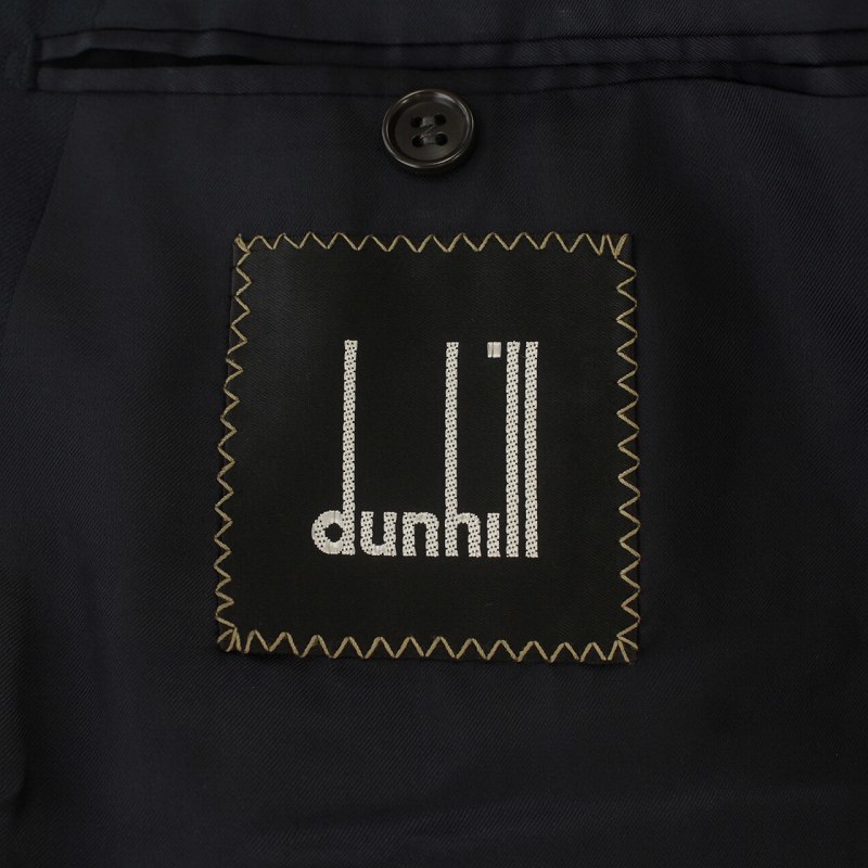ダンヒル dunhill ヴィンテージ テーラードジャケット ダブル ウール 金ボタン ロゴボタン 46 XL 紺 ネイビー /IR ■GY22 メンズ_画像4