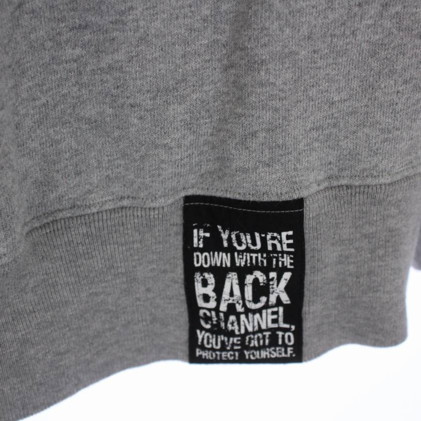 バックチャンネル BACK CHANNEL BKCNL パーカー スウェット トレーナー プルオーバー 長袖 ロゴ刺繍 裏起毛 M グレー /BM メンズ_画像7