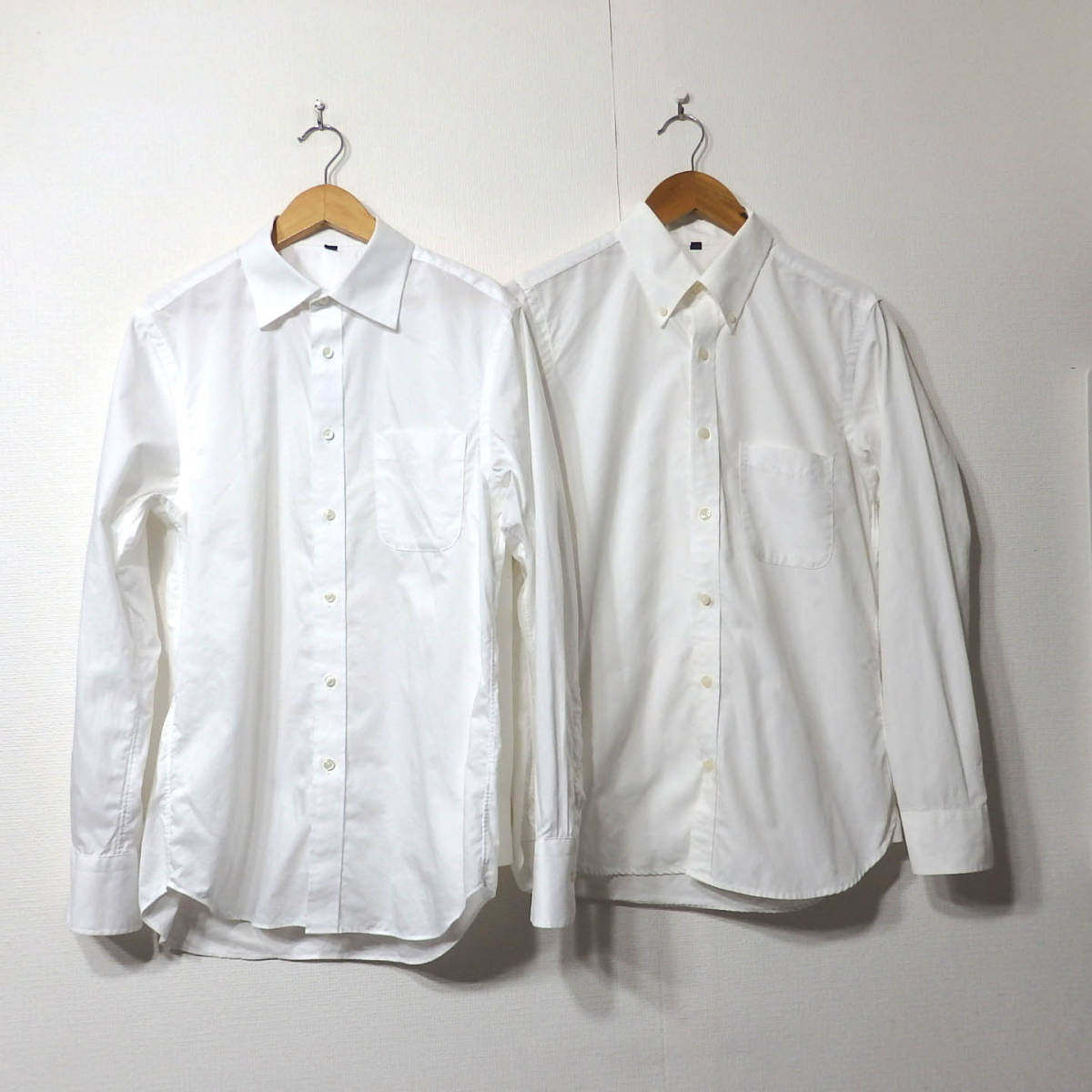 【送料無料】無印良品長袖シャツ2枚セット/Sサイズ 白 メンズ MUJI
