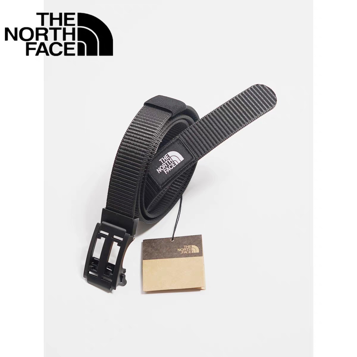 【1円〜】THE NORTH FACE(ノースフェイス)/ナイロンベルト(黒) 幅3.5cm x 125cmまでのフリーサイズです。C_画像1