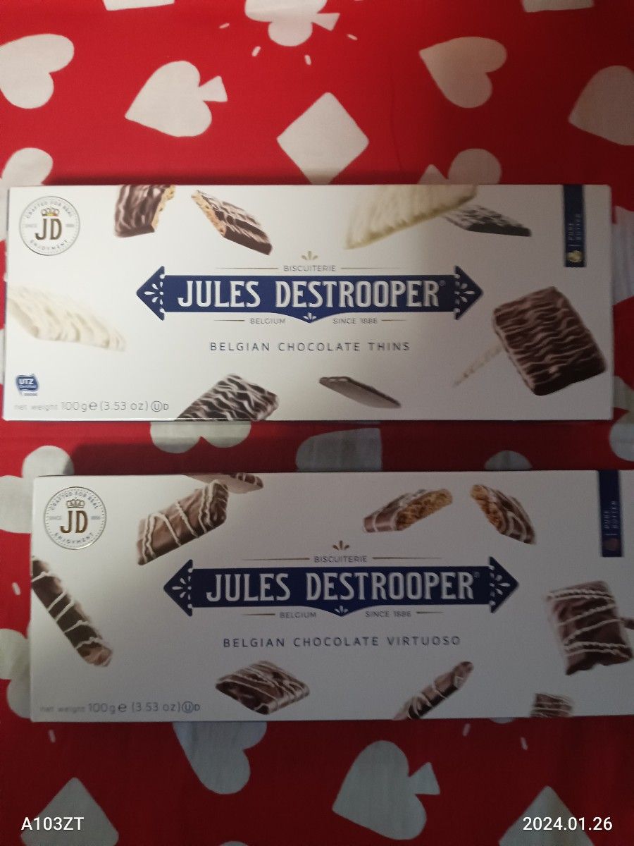 海外洋菓子　ベルギー王室御用達　ジュールス・デストルーパー　クッキー　２種類　美味しいですよ!