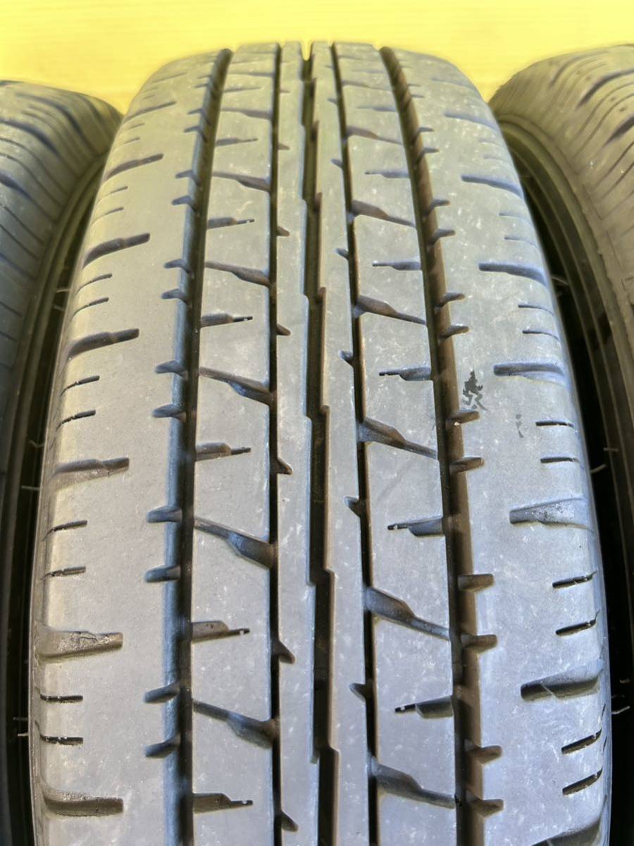 165R13 6PR LT 2021年ノーマ DUNLOP ENASAVE　４本セット プロボックス/サクシード 50系純正刻印AQ 4穴 PCD100 13×5J ET+39 ハブ54mm_画像9