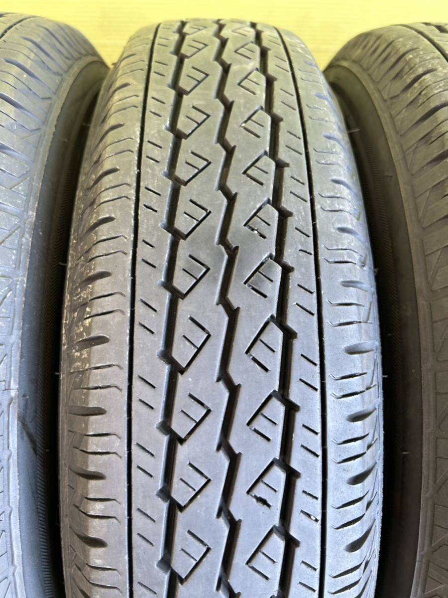 155/80R14 88/86N LT 2022年ノーマル　ブリヂストン　４本セット　刻印AL 4穴 PCD100 ET+39 14×5J ハブ54mmプロボックス夏用タイヤ_画像9