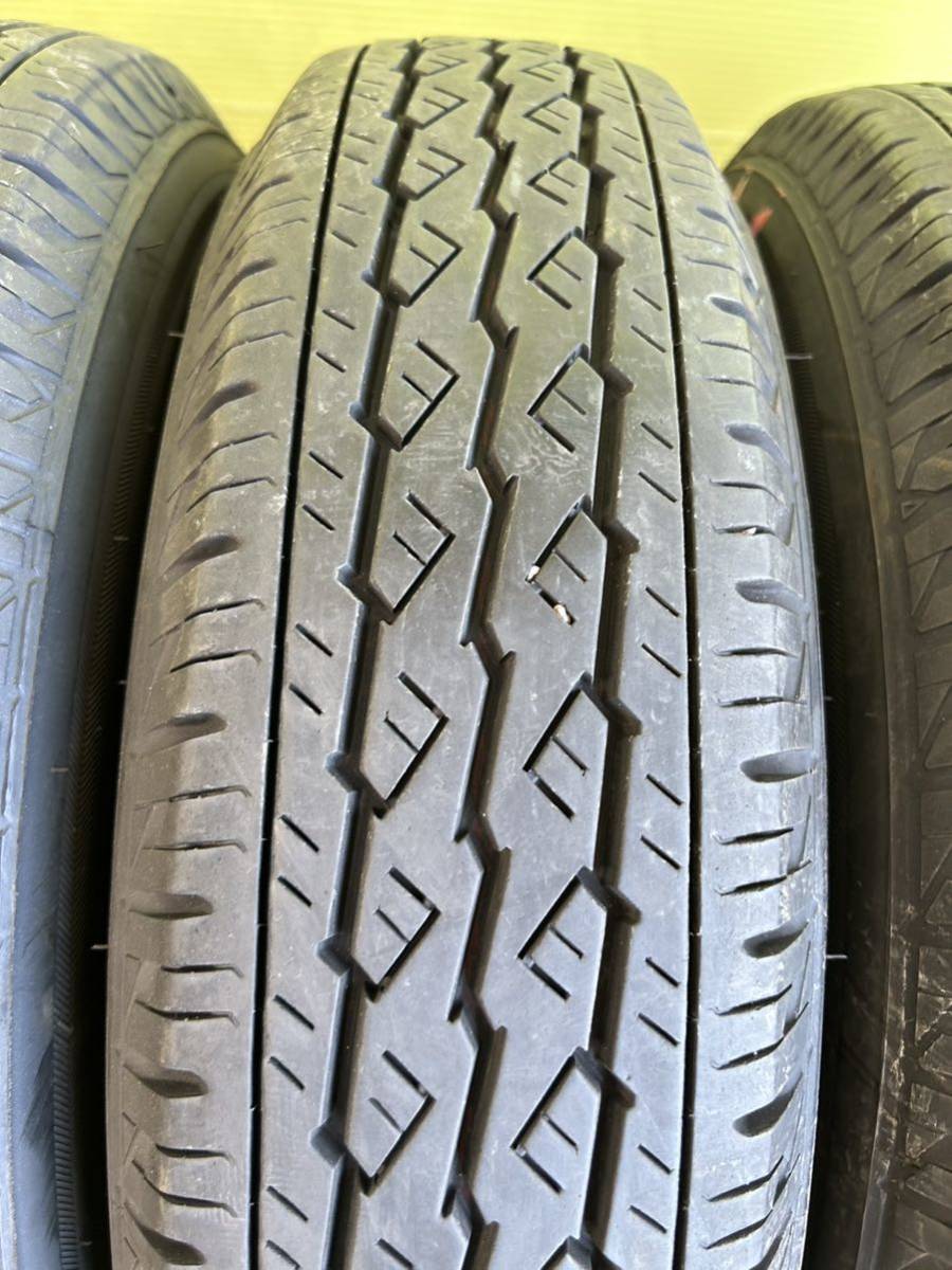 155/80R14 88/86N LT 2022年ノーマル　ブリヂストン　４本セット　刻印AL 4穴 PCD100 ET+39 14×5J ハブ54mmプロボックス夏用タイヤ_画像8