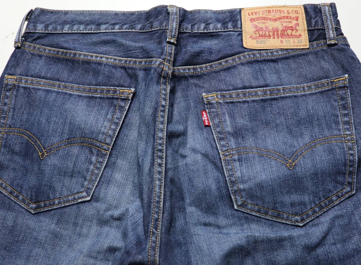 ♂ Levi’s 505 ▲濃紺USEDヒゲ落ち加工▲W３３_画像4