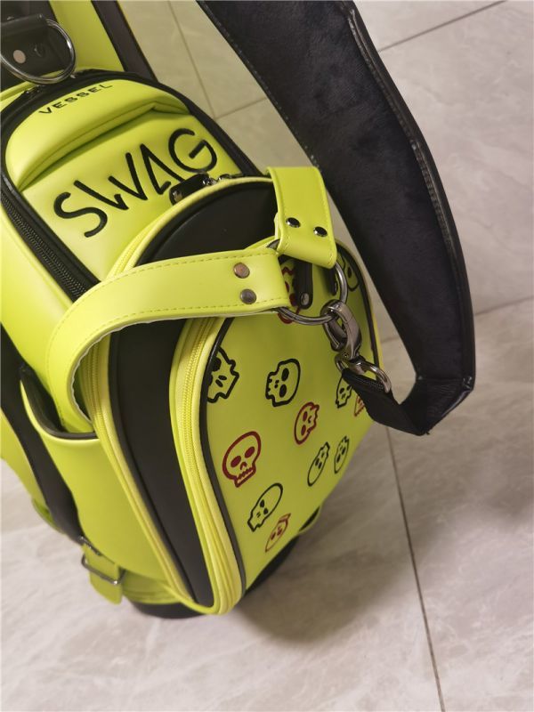 ★★★090 Golf Bag  キャディーバック ゴルフバッグ PU レザー,9型，4.8kg,の画像2