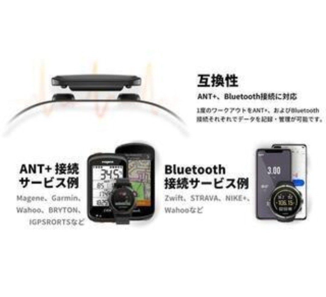 未使用品　Magene　ハートレートモニター心拍センサー　Bluetooth ant+対応