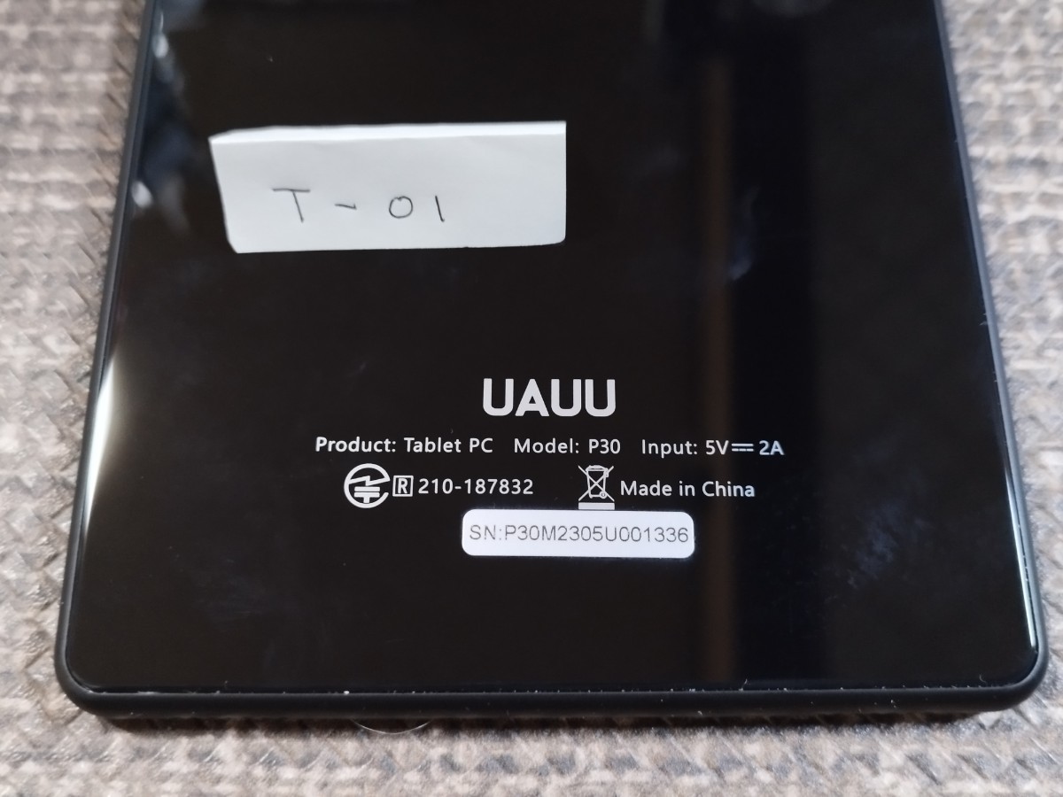 タブレット UAUU P30　本体のみ　中古品　　　＊管理T-01_画像4