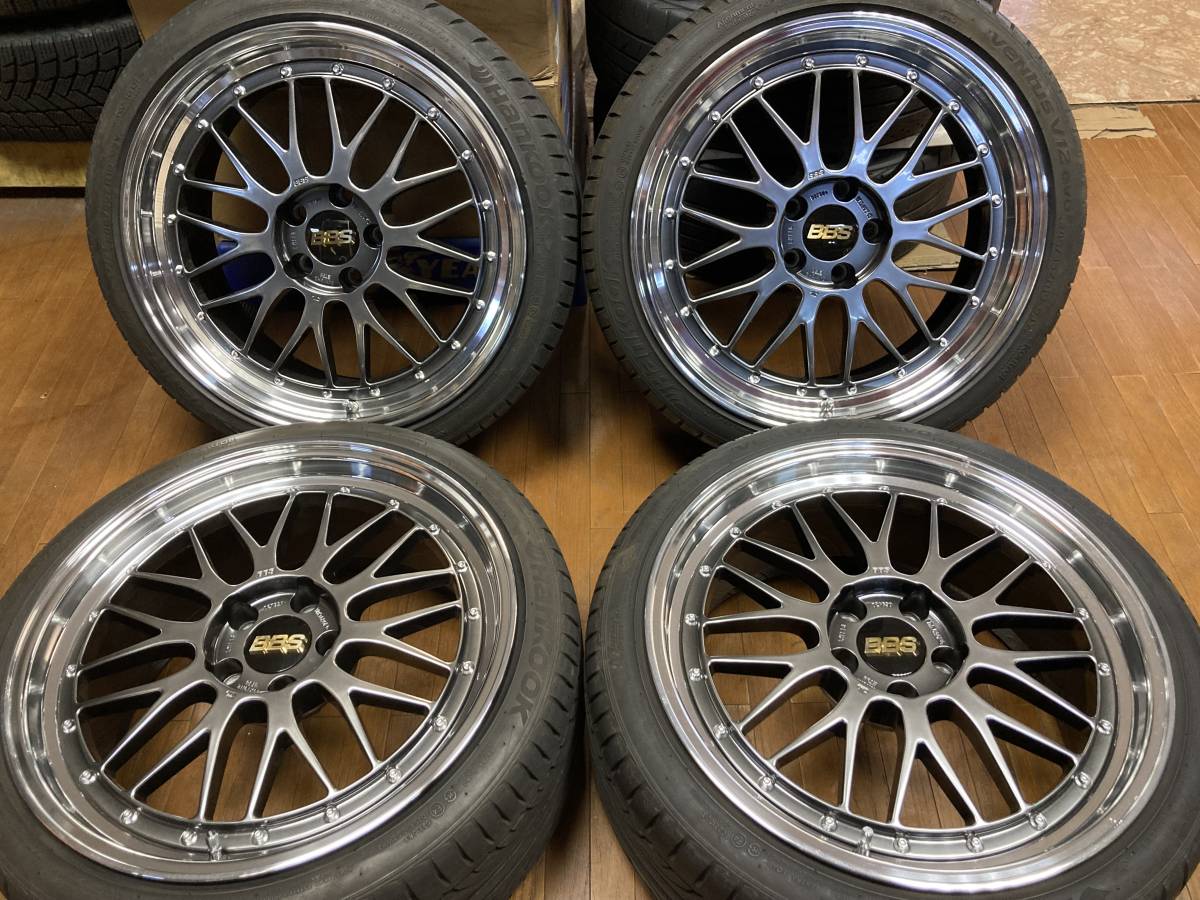 ◆美品!!BBS LM 19インチ DB-BKBDカラー LM118◆9J+38 5H114.3◆ハンコックK120 245/35R19 2021年製造◆WRX クラウン RX8等◆_画像1