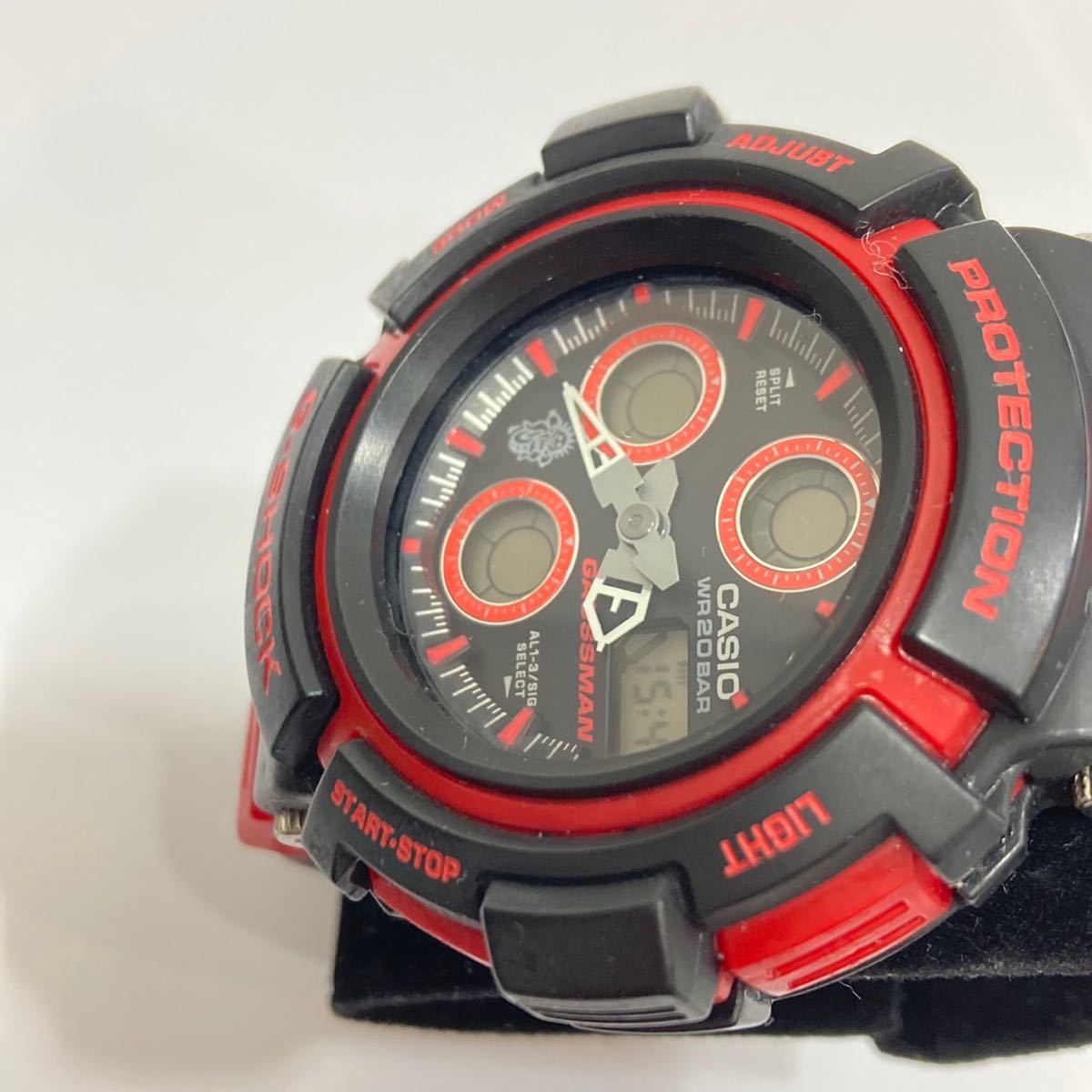 1円～ 稼働品 極美品 CASIO カシオ G-SHOCK ジーショック GAUSSMAN ガウスマン AW-571E 腕時計 アナログ デジタル レッド メンズ_画像3