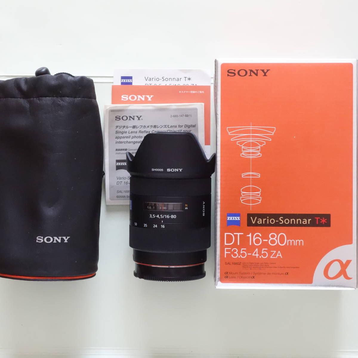 SONY SAL1680Z* accessory complete set equipped *16-80mm F3.5-4.5 Carl Zeiss Vario-Sonnar T* Carl Zeiss lens 