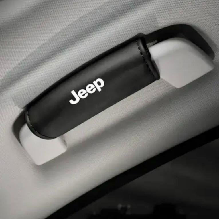 4個セット 送料無料 PUレザー製 Jeep アシストグリップカバー ジープ ルーフハンドルカバー JEEP アクセサリー 内装品 グッズ パーツ parts_画像5