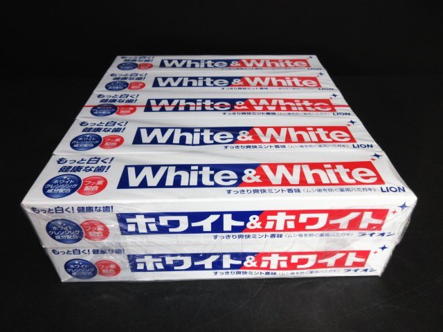 XW439^ lion / white & white /.. mint / 150g / dental caries . prevent medicine for is migaki/ total 80 point / tooth paste / large amount set sale / unopened 