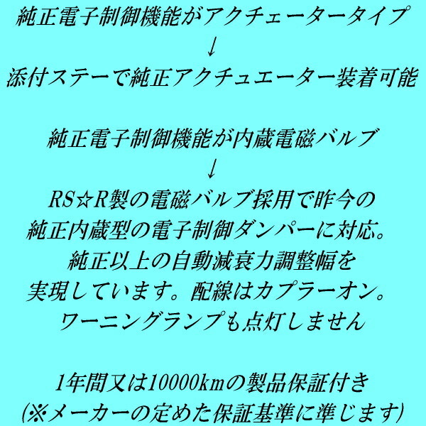 RSR Best-i Active 推奨レート 車高調 GRS182クラウンアスリートGパッケージ 2003/12～2008/1_画像5