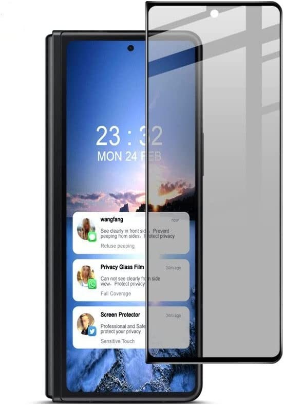 Samsung Galaxy Z fold4 SC-55C SCG16 覗き見防止強化ガラス保護フィルム プライバシー保護に 液晶画面保護 指紋防止 油、汚れ、傷防止に_画像1