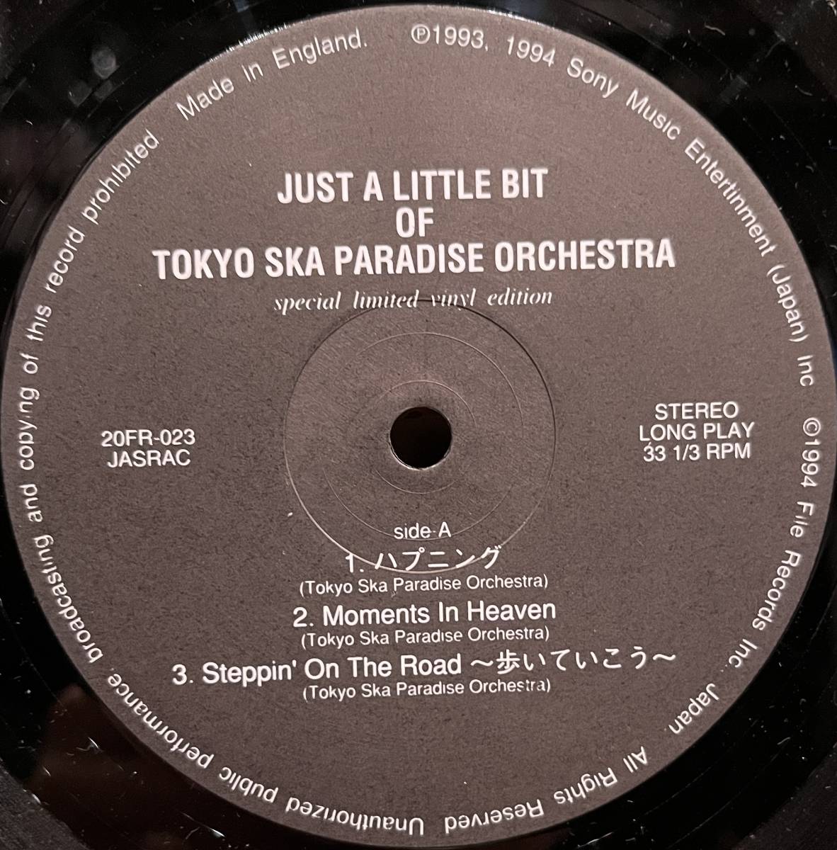 ◇アナログ盤/12inch◇東京スカパラダイスオーケストラ / just a little bit of tokyo ska paradise orchestra (20FR-023) Burt Bacharachの画像6