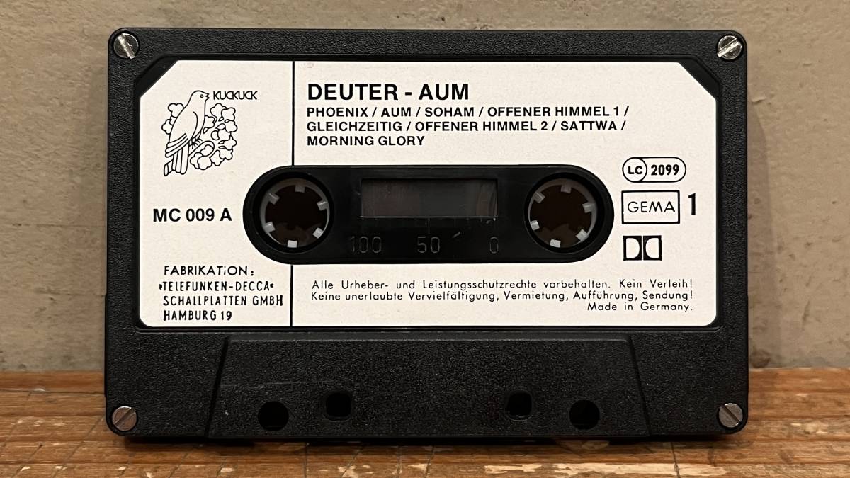 * cassette tape *Deuter Deuter / Aum (Kuckuck/MC 009) 70\'s german * electronics / New Age name record 