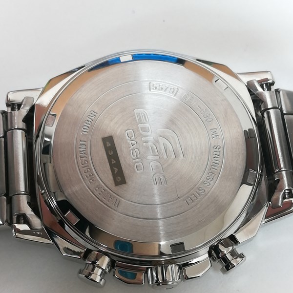 A756 [動作品] CASIO カシオ EDIFICE 腕時計 シルバー×ブラック EFV-600D-2A クォーツ | ファッション小物 D★_画像4
