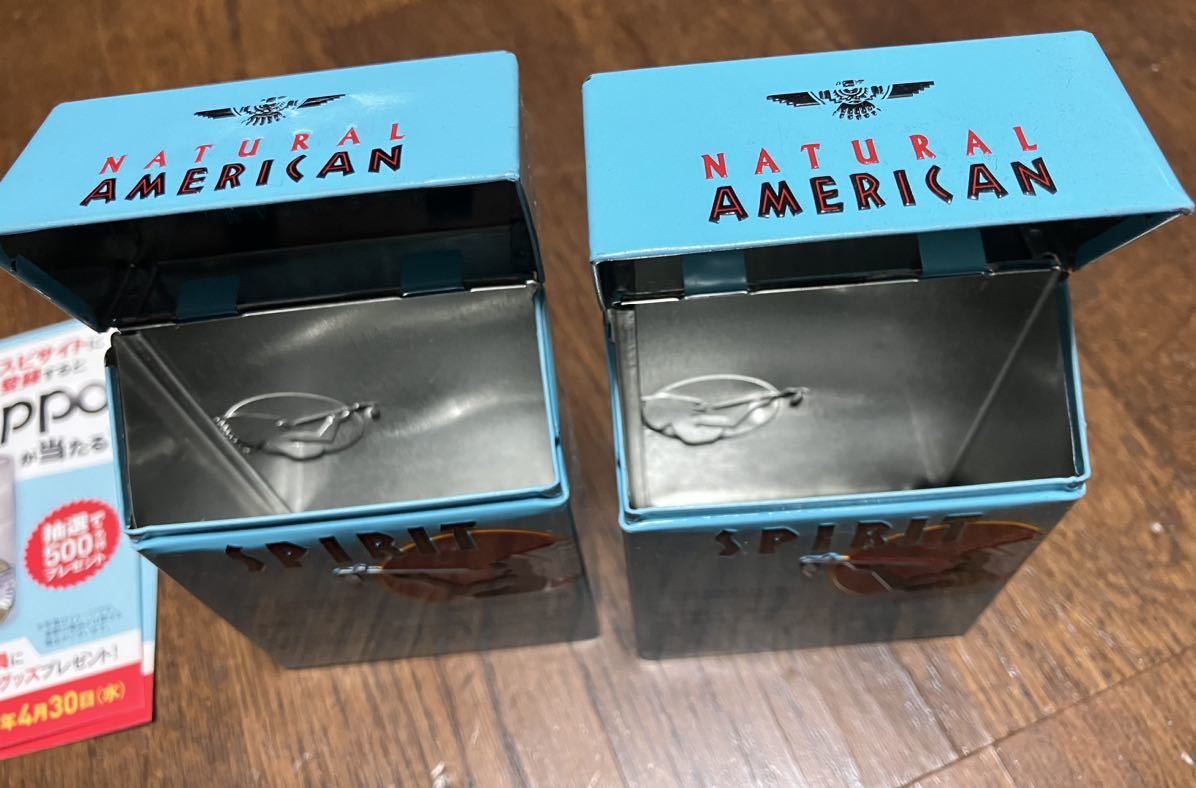 アメリカンスピリット　 非売品 アメスピ　タバコ缶　缶ケース　2個セットAmerican Spirit