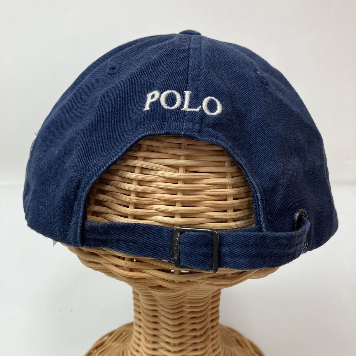 POLO RALPH LAUREN ポロ ラルフローレン キャップ 帽子 cap フリーサイズ FREE 紺 ネイビー カジュアル スポーツ トレーニング シンプルの画像3