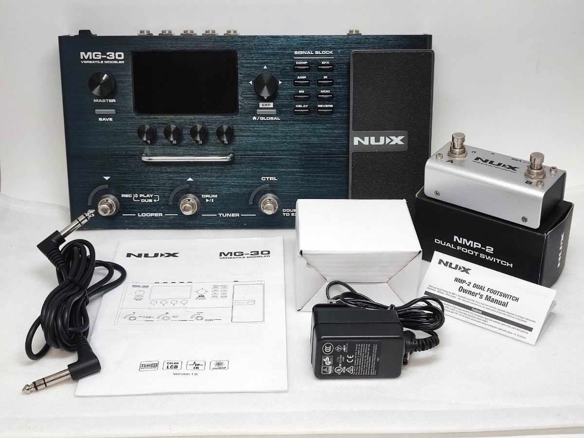 動作確認済】NUX MG-30 フットスイッチ付マルチエフェクター 動作確認済】NUX MG-30 フットスイッチ付マルチエフェクター