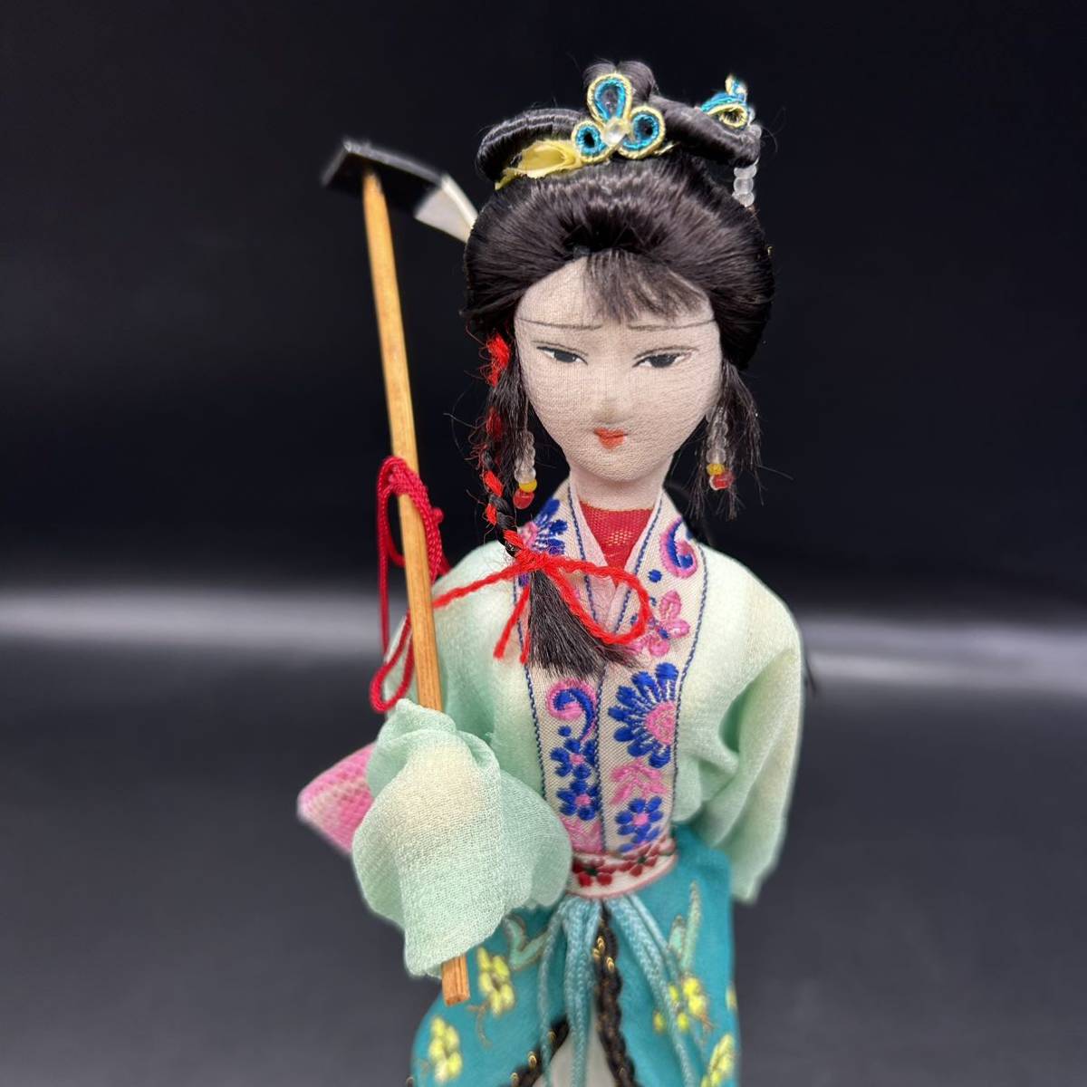 土人形 人形 伝統工芸 林黛玉 郷土玩具 民芸 民芸品 置物 H5-23_画像6