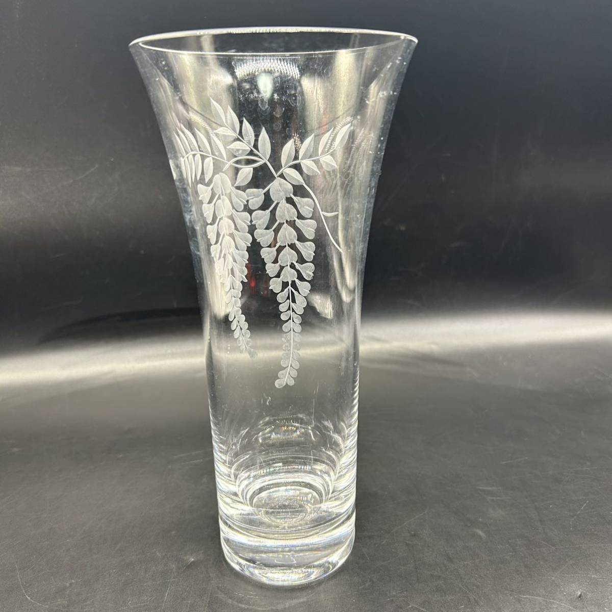 ガラス 花器 花瓶 工芸品 切子 置物　インテリア　アンティーク　 H9-2_画像3