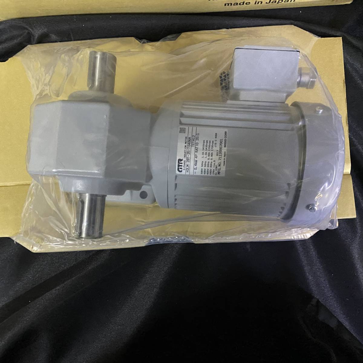 95インダクションギアモータ NISSEI H2LM-28T-25-T040WA 三相 95インダクションギアモータ NISSEI H2LM-28T-25-T040WA 三相