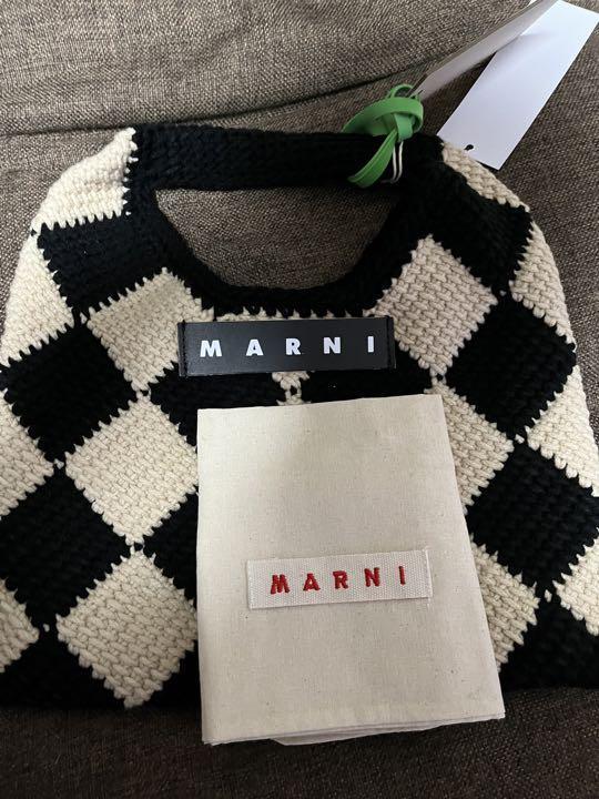 新品 マルニ◆スモール ニットバッグ MARNI MARKET DIAMOND◆黒_画像2