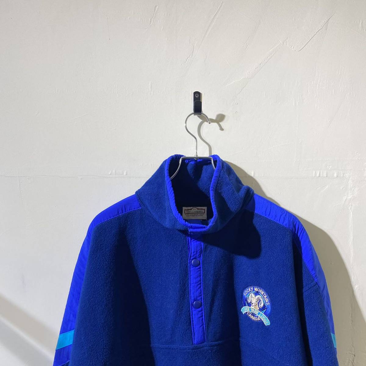 vintage design fleece snap jacket 古着 ビンテージ カナダ製 フリースジャケット スナップボタン ハーフジャケット 80s 90s_画像3