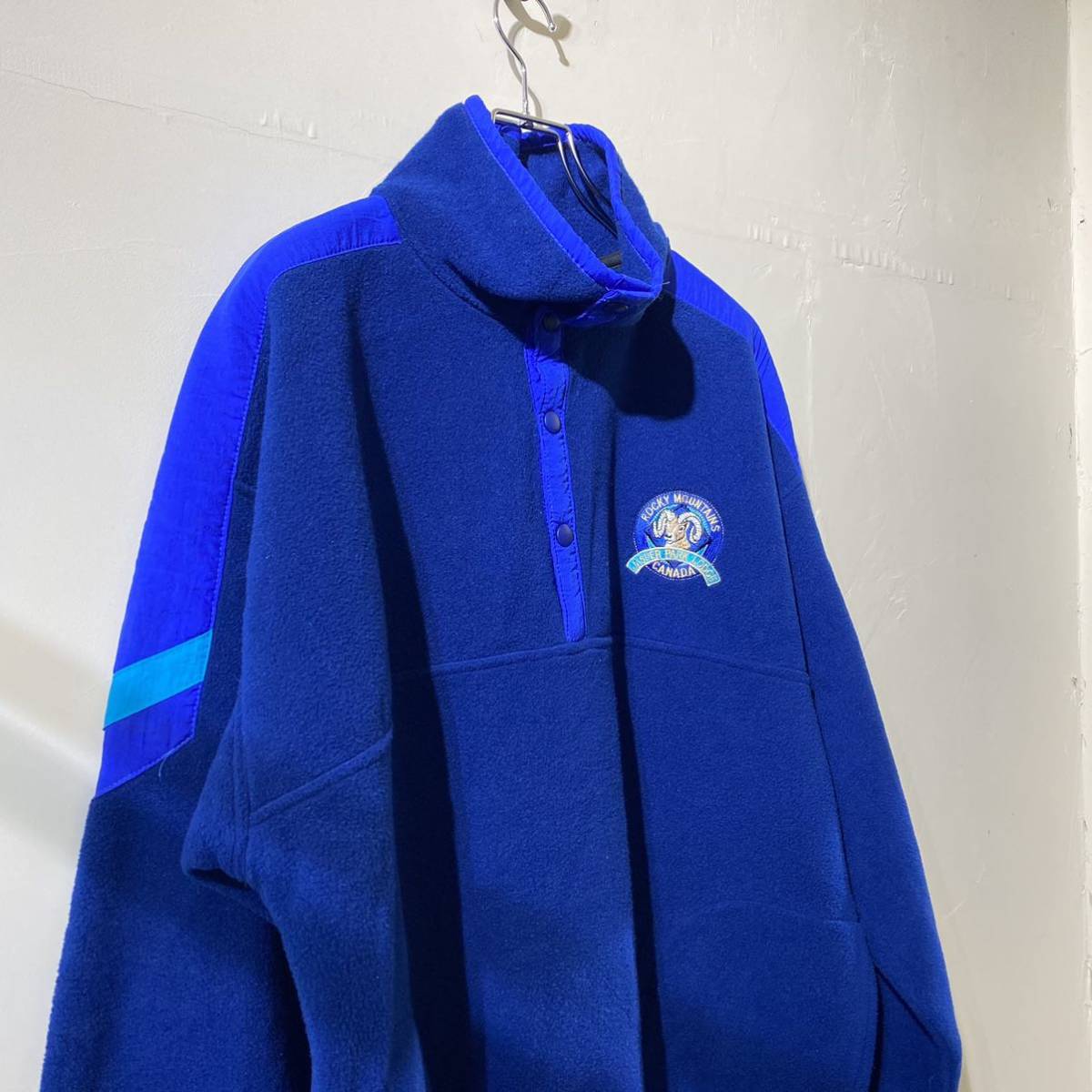 vintage design fleece snap jacket 古着 ビンテージ カナダ製 フリースジャケット スナップボタン ハーフジャケット 80s 90s_画像8