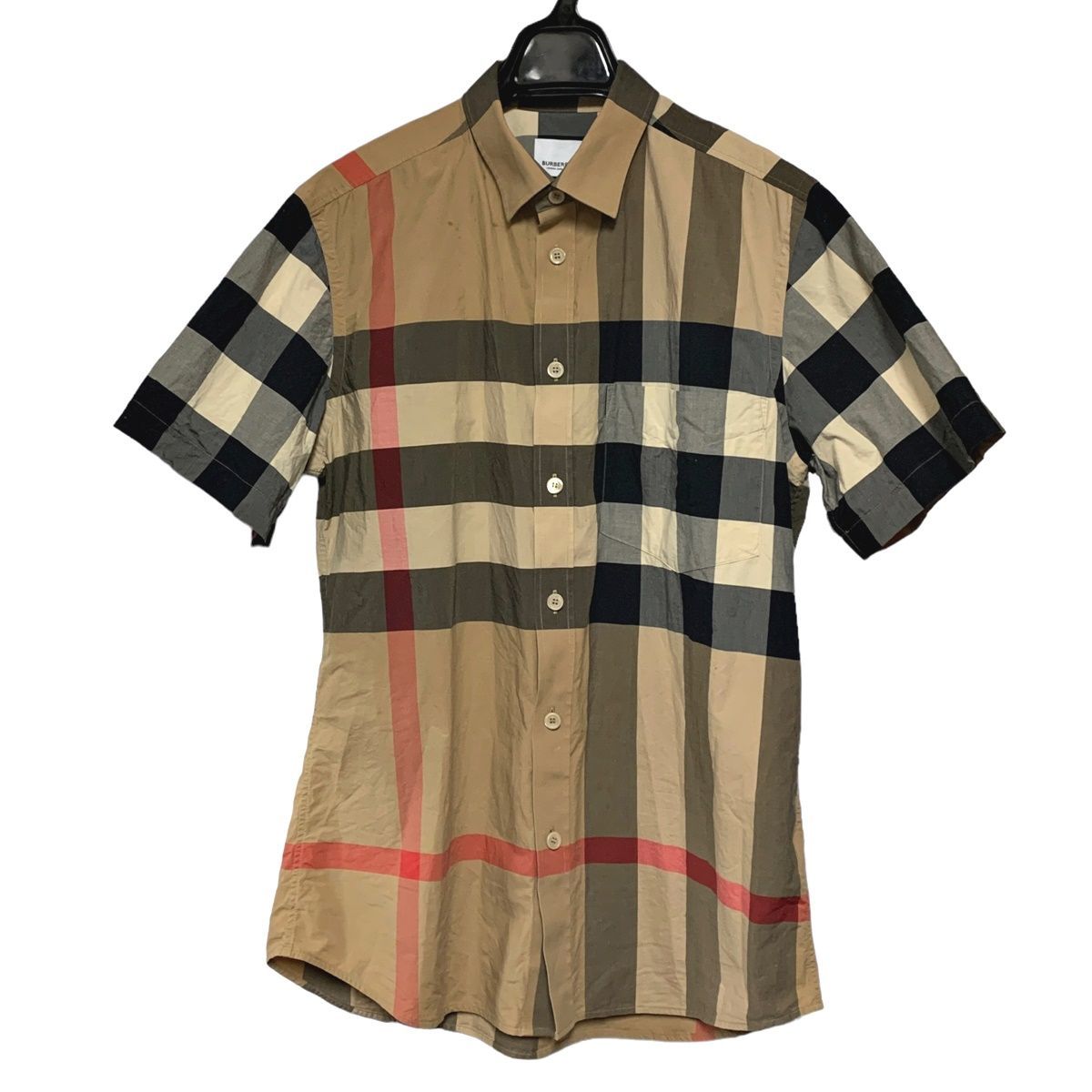 【中古】 BURBERRY バーバリー カジュアルシャツ ショートスリーブ チェック 8017322 サイズM 24000023 YU