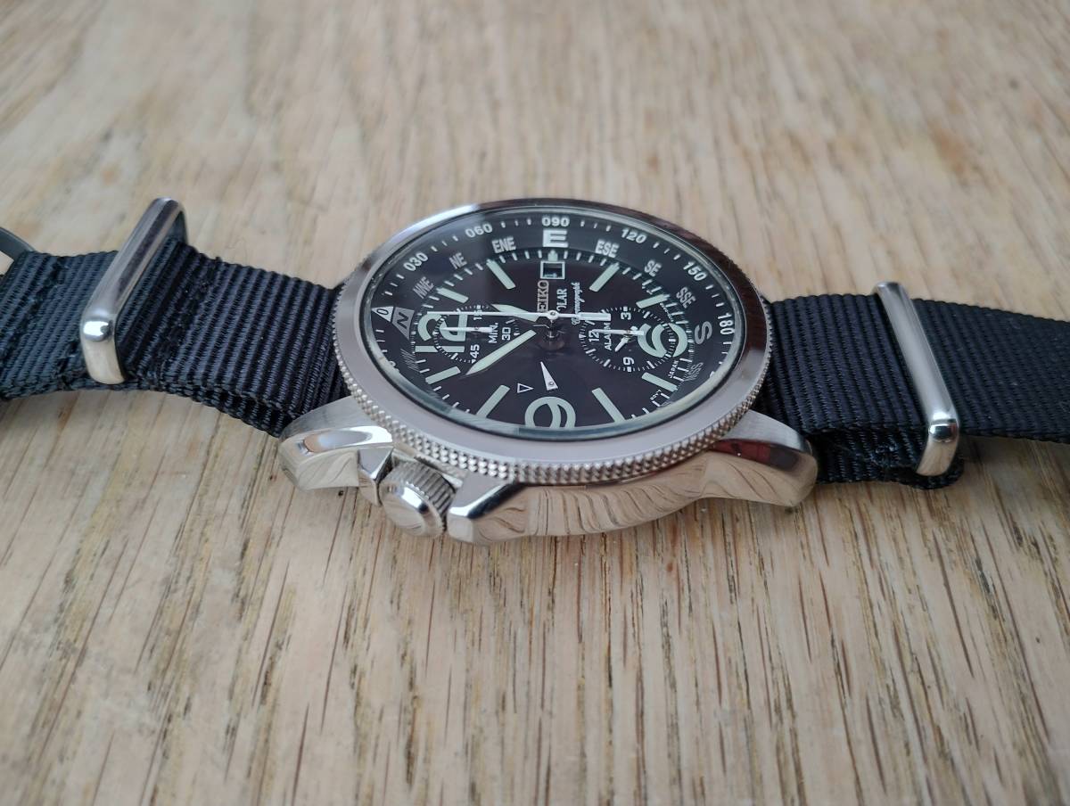 SEIKO セイコー ソーラー ミリタリーパイロット クロノグラフ SEIKO セイコー ソーラー ミリタリーパイロット クロノグラフ