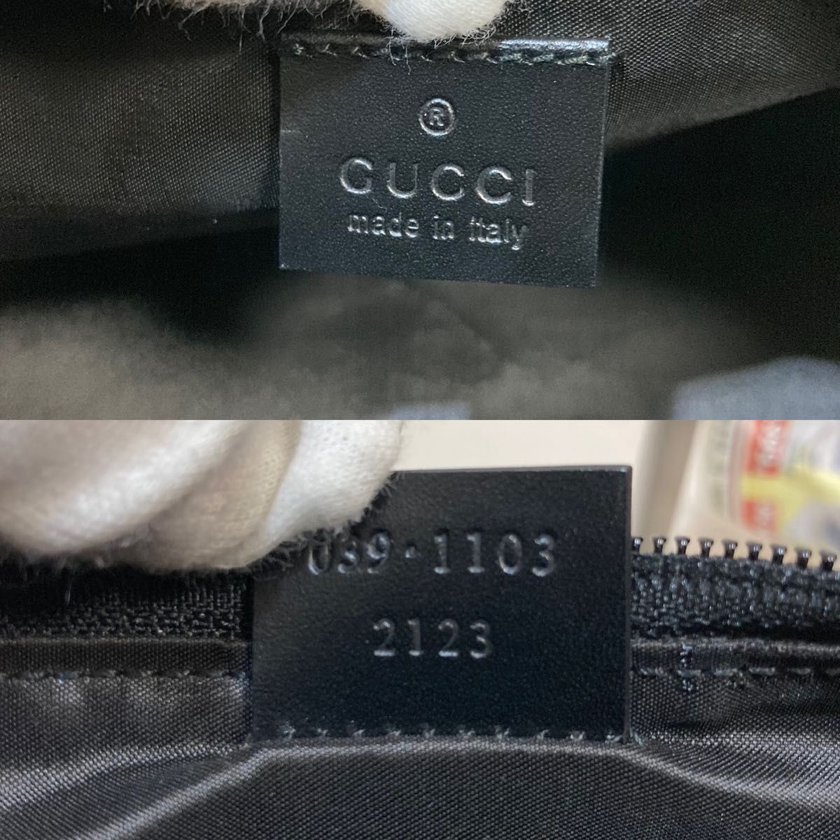 新品　 GUCCI グッチ アクセサリーポーチ GGキャンバス ミニハンドバッグ バニティ ブラック