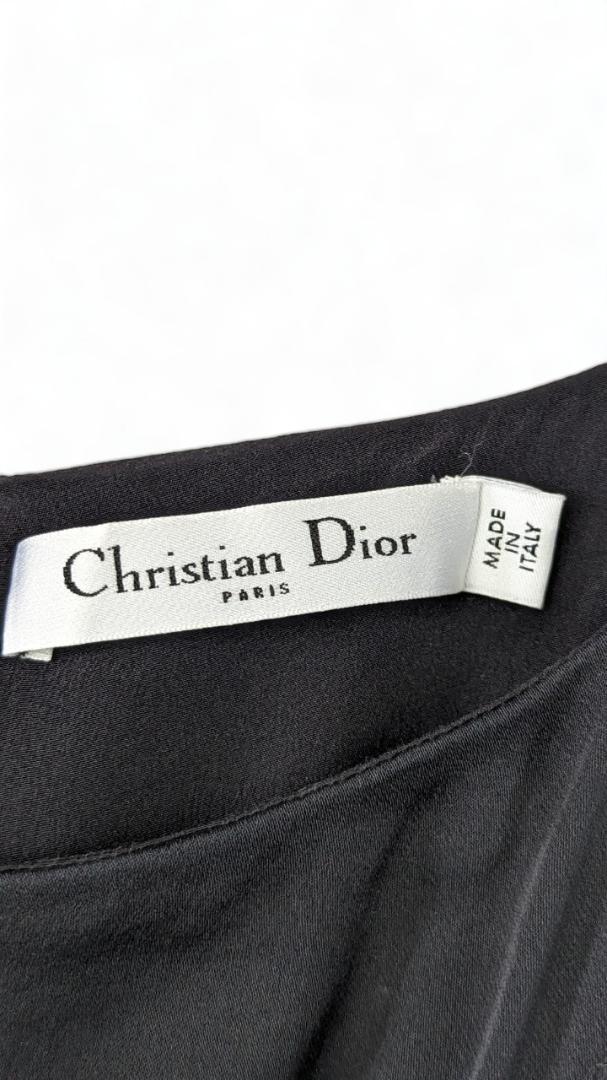 【美品】2013AW コレクション クリスチャンディオール Christian Dior ノースリーブ カットソー ブラウス タンクトップ トップス 千鳥柄