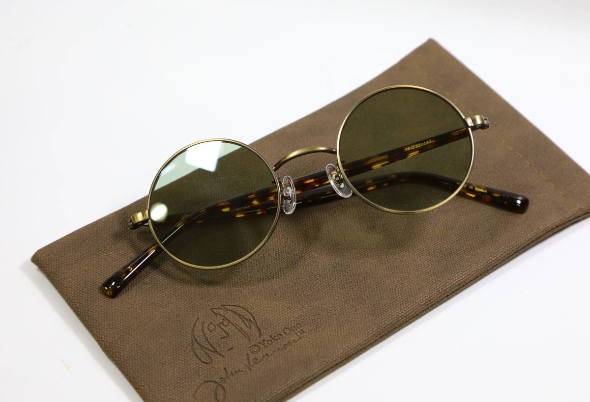  new goods *John Lennon sunglasses * John Lennon JL-544 Col.3 genuine . circle frame antique Gold 