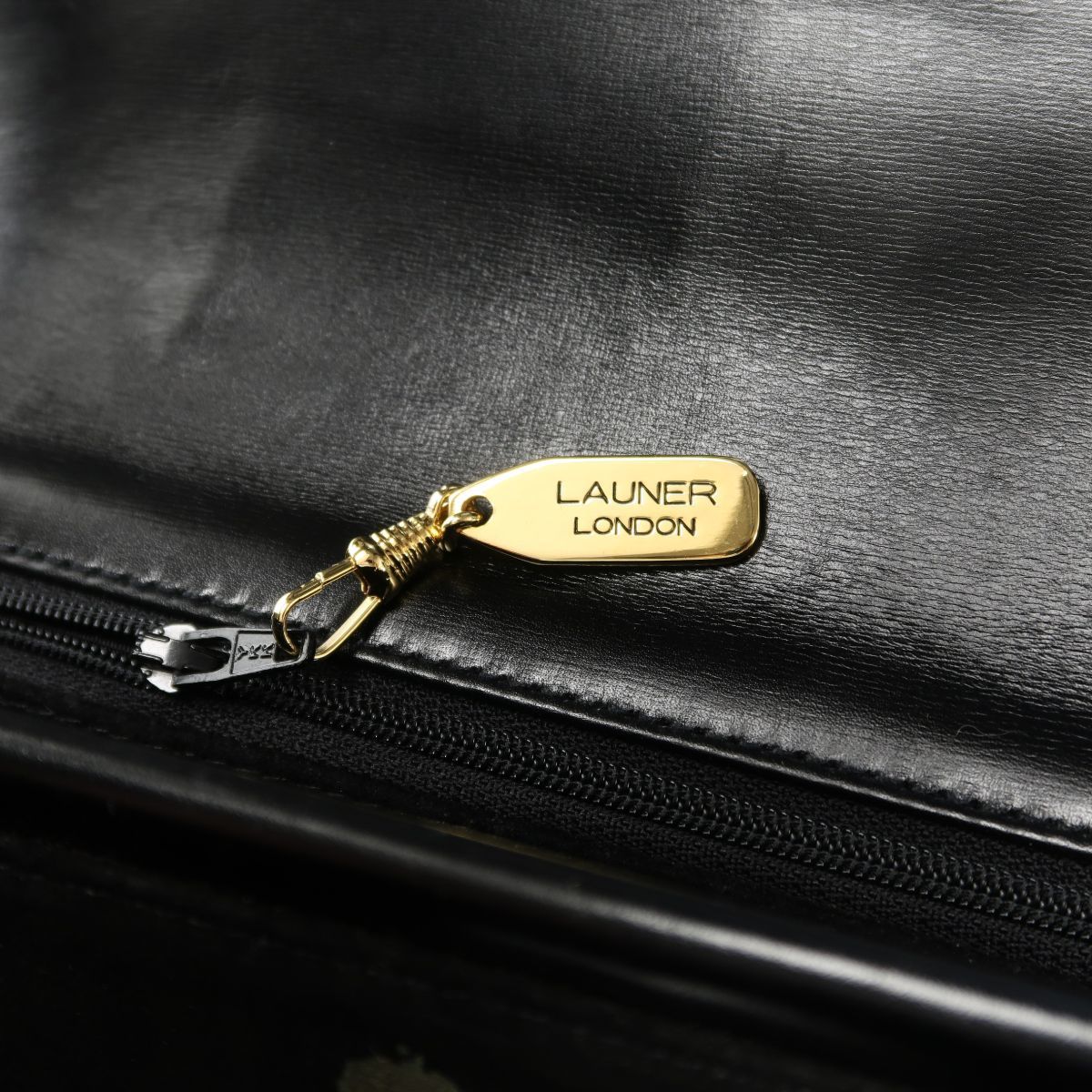 MF7575▽ロウナーロンドン/LAUNER LONDON*レザー*本革*ワンショルダーバッグ 鞄*フラップ*ブラック*vintage*レディース_画像8