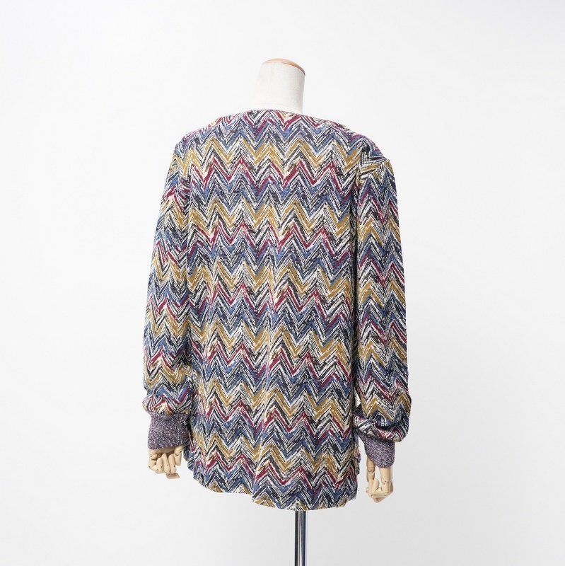 TF8439●イタリア製*MISSONI*ミッソーニ*ニット 長袖 カットソー*総柄*44_画像3