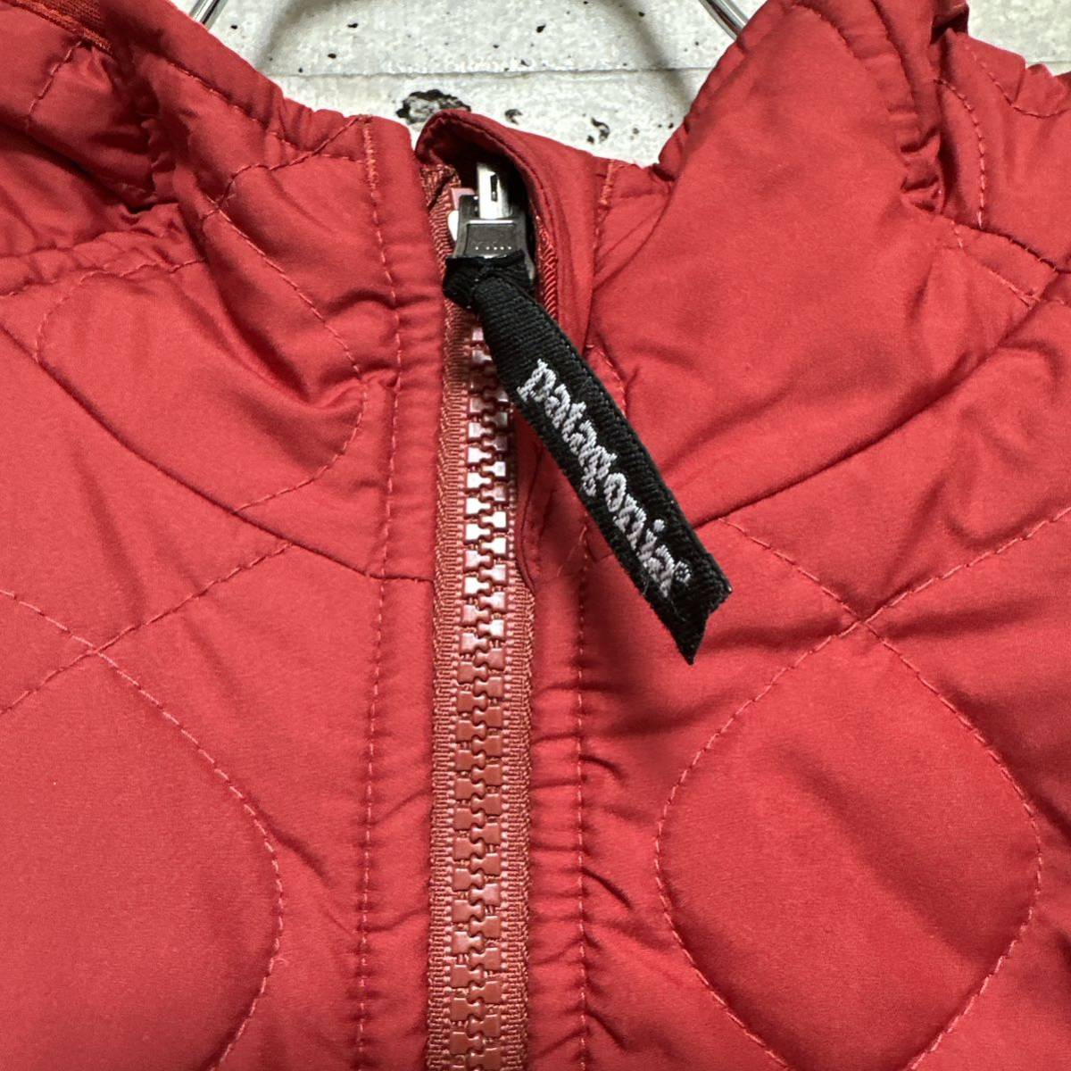 Patagonia リバーシブル キルト パフジャケット レッド51884_画像10