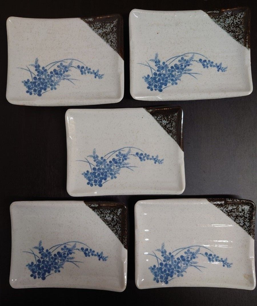 角皿 昭和レトロ ５枚セット 刺身皿 焼物皿 和食器