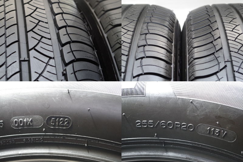 F-38(送料無料/代引きOK)ランクK 中古 極上美品 255/60R20 ミシュラン LATITUDE Tour HP 2022年 9分山 夏タイヤ 4本SET ゴリ溝！_画像7