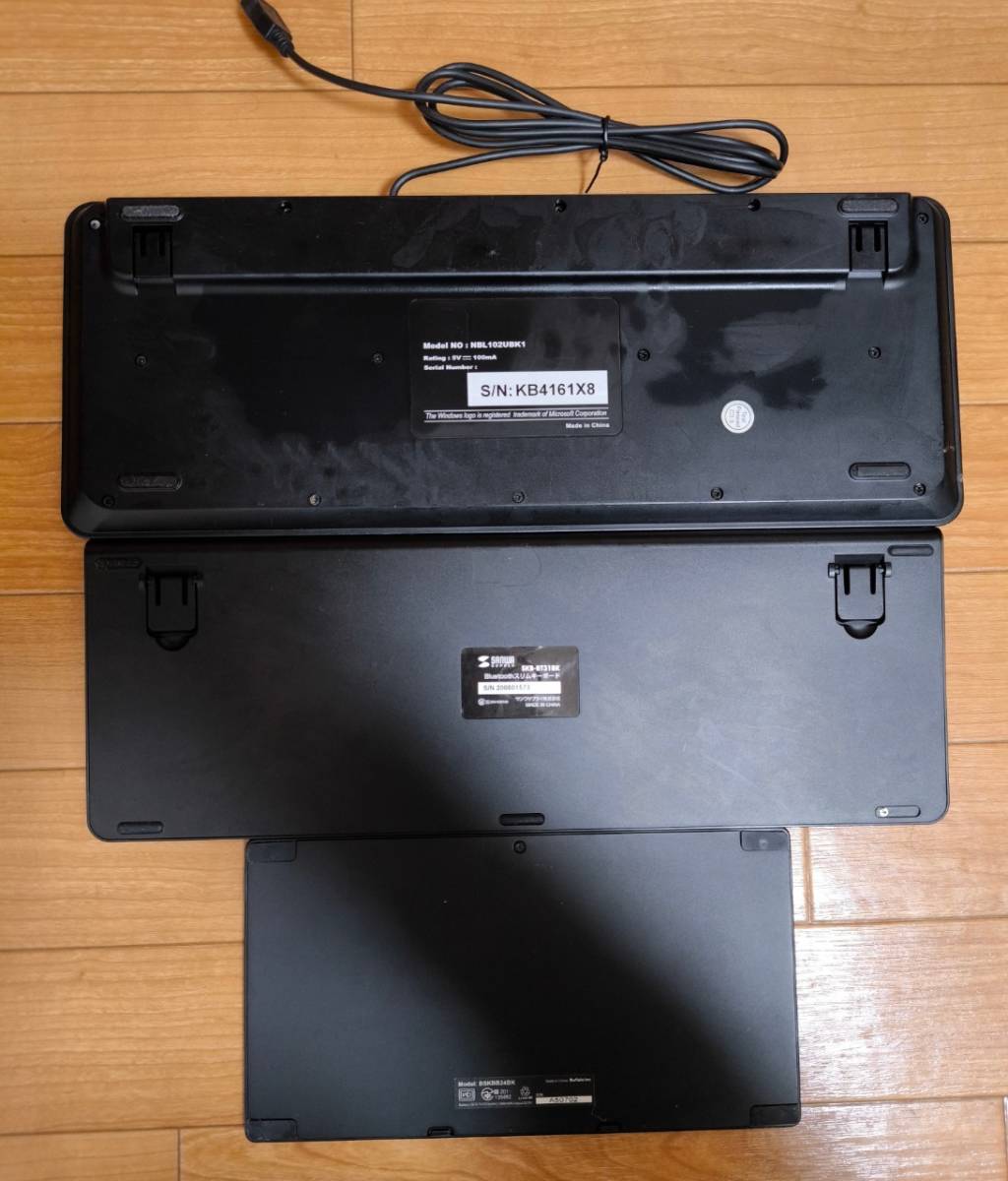 【処分特価】PC用キーボード 6個セット ワイヤレス＆有線 Microsoft・iBUFFALO・サンワサプライ製 SKB-BT31BK BSKBB24BK Bluetooth_画像5