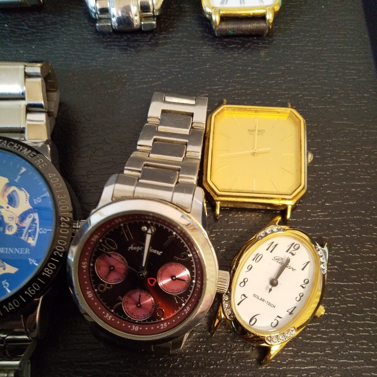 動作品 腕時計まとめて SEIKO CITIZEN WALTHAM DIESEL TRUSSARDI GUESS Angle Heart KOMONOなど合計14個 すべて稼働中_画像10