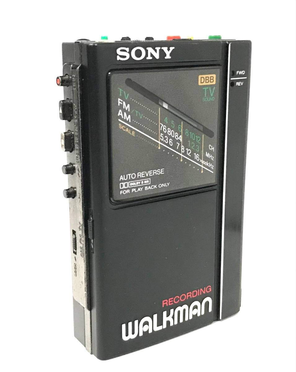 [美品][美音][整備品] SONY ウォークマン WM-F404 電池ボックス付き (カセットテープ 再生/録音、ラジオ AM/FM)_画像2